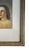 Figurative Antique 1930’s Petite Framed Watercolor Portrait Painting of a Brunette Lady / Woman in a Yellow Sweater, 1937 For Sale - Image 3 of 5