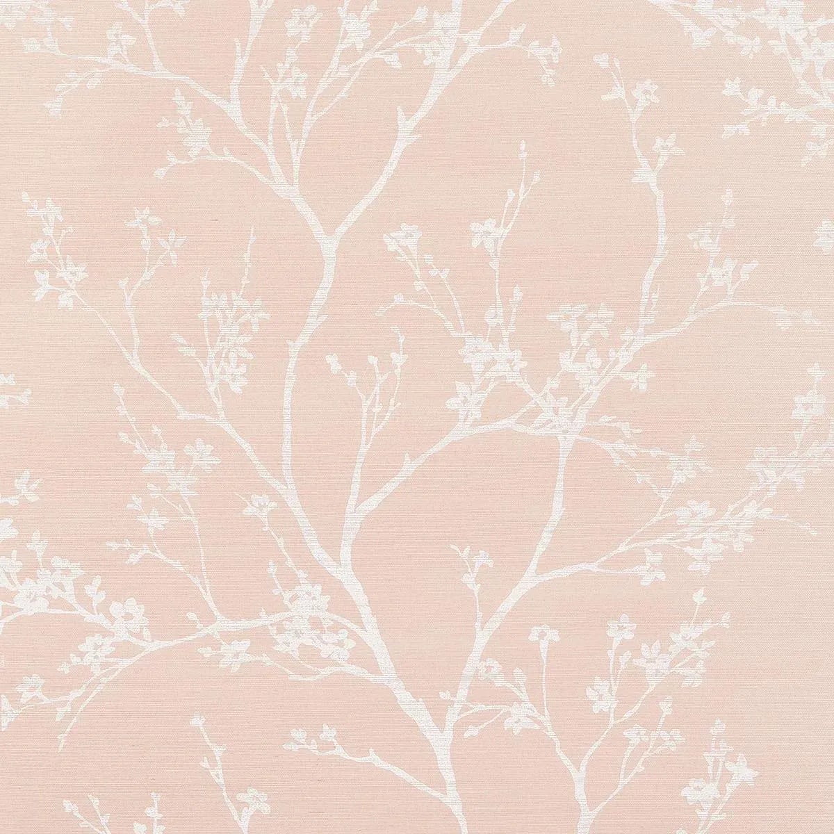 Schumacher Twiggy Sisal Wallpaper in Petal | Chairish