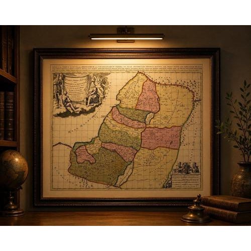 Paper Sanson & Schenk Biblical Map of the Twelve Tribes of Israel, 1700 For Sale - Image 7 of 11