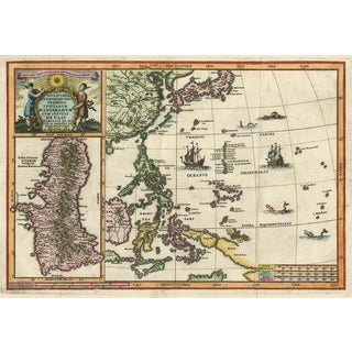 Antique Map of the Philippines and Guam by Scherer, 1702 For Sale
