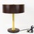 This stunning table lamp was designed by French designer Jacques Adnet (1901-1984). This classical hickory brown color...