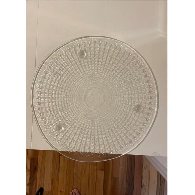 Traditional Vintage Glass Cake Plate For Sale - Image 3 of 5