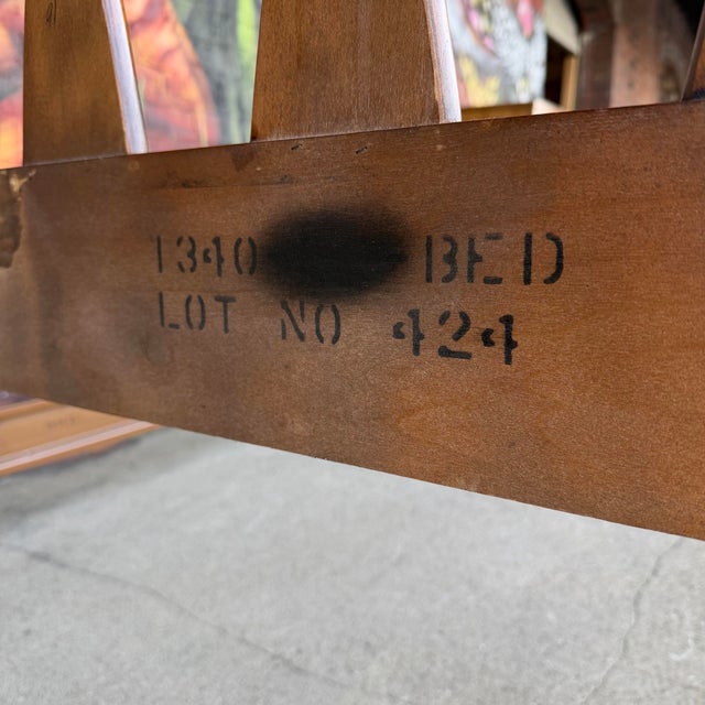 Wood American of Martinsville Full Size Bed Frame Mid Century Modern For Sale - Image 7 of 11