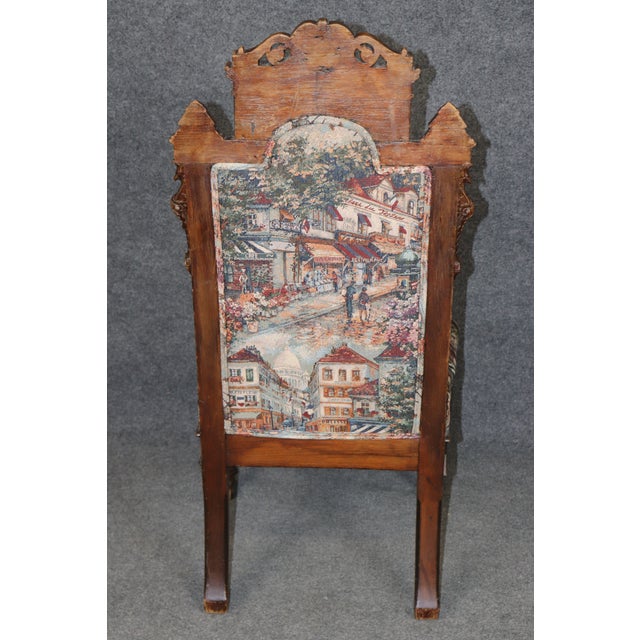 Wood Antique Victorian Allen Brothers Carved Side Chair For Sale - Image 7 of 12