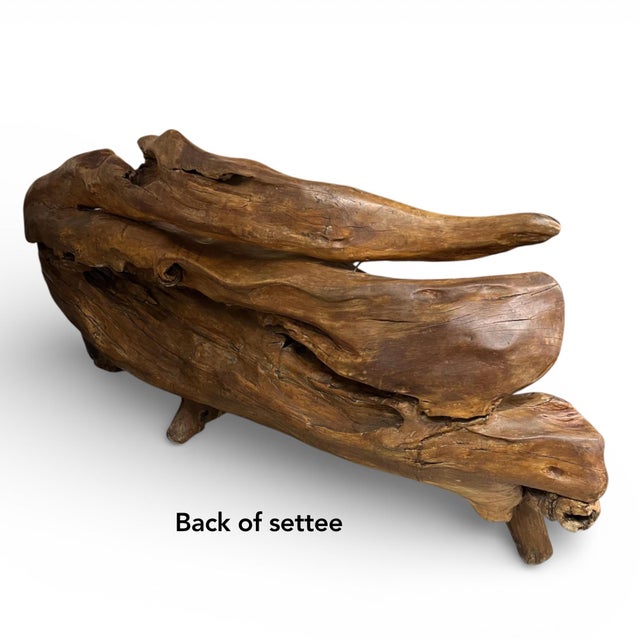 Freeform Sculptural Organic Modern Wood Sofa Bench For Sale - Image 11 of 15