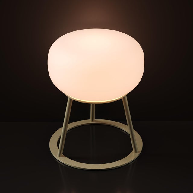 TRIPOD Rechargeable Cordless LED Table Lamp, 3-Levels Brightness Touch Sensor Control, Brushed Brass For Sale - Image 9 of 14