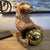 12 “ x 10.5” x 8” Circa mid-20th century vintage carved wood bear sculpture by Sarreid. Please note of wear consistent...