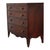 Hepplewhite Hepplewhite Mahogany Graduated 4 Drawer Chest With Slayed Legs C1830 For Sale - Image 3 of 12