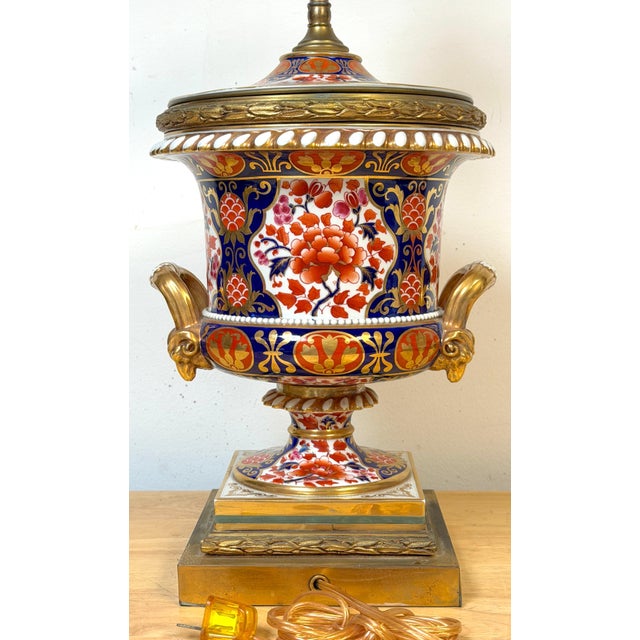 Early 19th Century 19th C Derby Porcelain, Regency Period, 'Old Imari' Vase now as a Lamp For Sale - Image 5 of 18