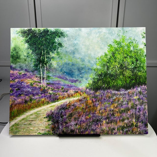 Impressionist "Winding Way" Contemporary Original Impressionist Style Landscape Painting by Deb Bossert For Sale - Image 3 of 5