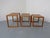 Set of three teak tables. Height: 38/42/44 cm Width: 50/55/61 cm Depth: 38/38/38 cm