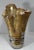 Contemporary Iridescent Art Glass Gold Tan Handkerchief Vase For Sale - Image 3 of 12