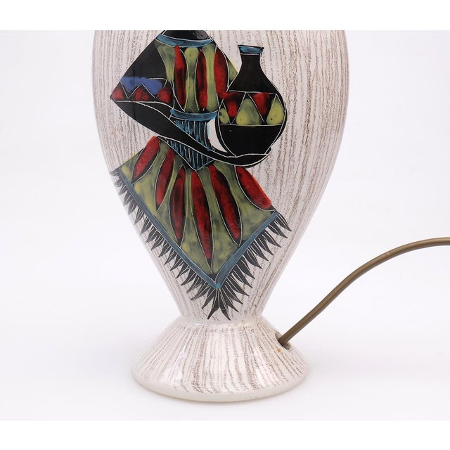 Vintage Italian Porcelain Table Lamp, 1950s For Sale - Image 9 of 12