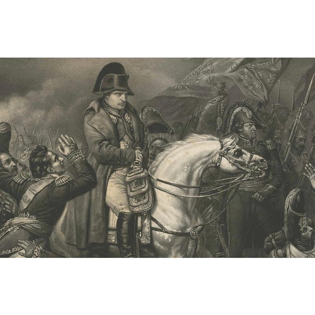 Mezzotint of Napoleon at the Battle of Waterloo, 1850, Paper For Sale - Image 4 of 12