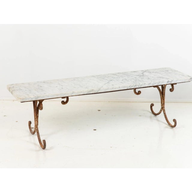 French Marble and Iron Dessert Stand, Mid 20th Century For Sale - Image 4 of 8