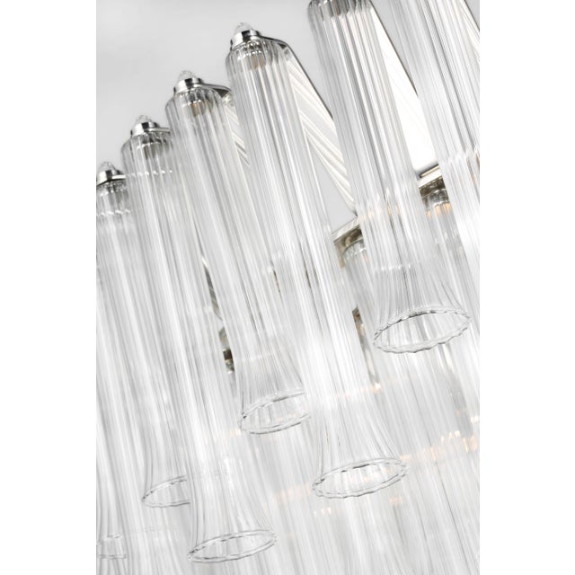 2020s Julie Neill for Visual Comfort Signature Lorelei X-Large Chandelier in Polished Nickel with Clear Glass For Sale - Image 5 of 10