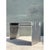 Contemporary Vintage Wood Grain Metal Console Table For Sale - Image 3 of 12