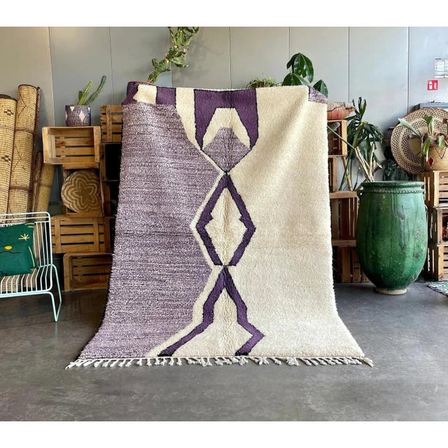 NONE CUSTOM FEES (Due to Vintage Item) This soft Beni Ourain rug is a pure beauty. Made from one of the best quality wool...