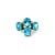 Metal 925 Sterling Silver Ring With Sparkling 9.59 CTW Blue Topaz 4 Stone in Prong Set - Size 8.5 For Sale - Image 7 of 13