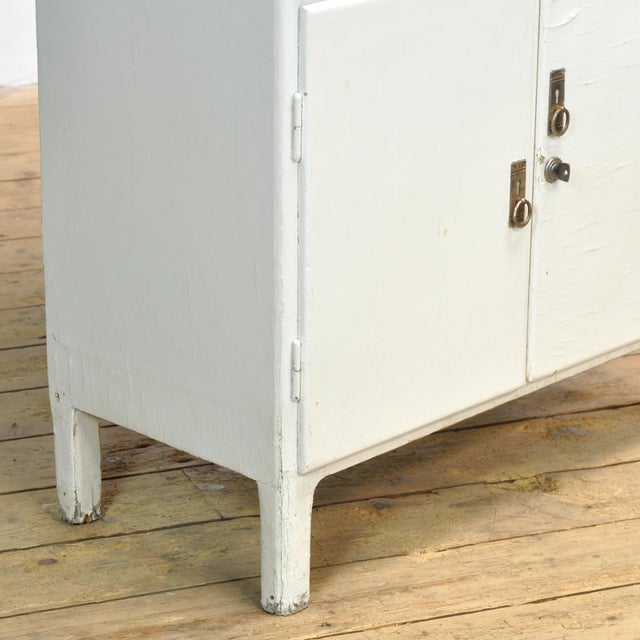 White Wooden Medical Cabinet, 1950 For Sale - Image 8 of 13