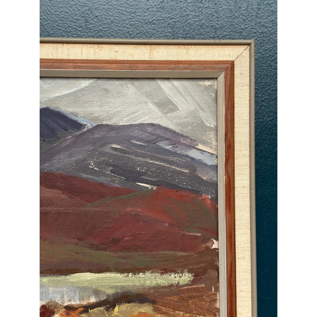 Mountains and Water, 1950s, Oil on Canvas, Framed For Sale - Image 12 of 18
