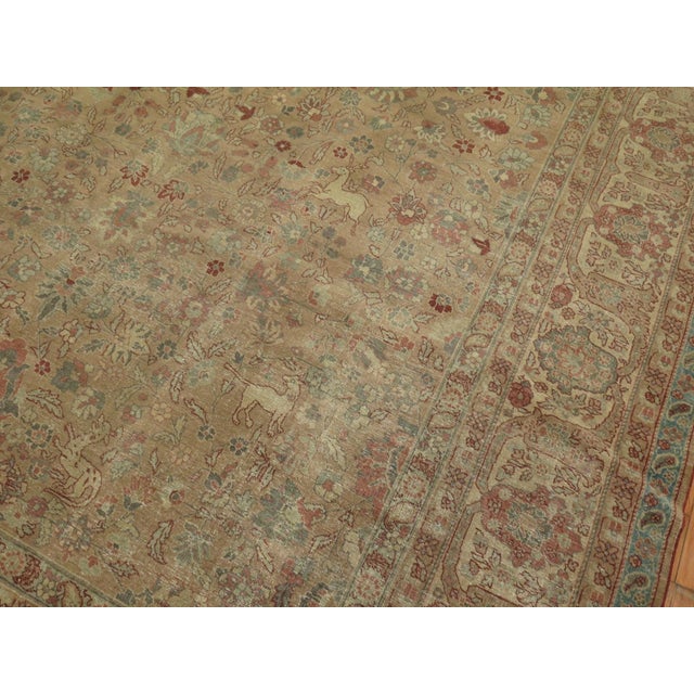 Pictorial Persian Tabriz Rug rug no.9868 For Sale - Image 13 of 13