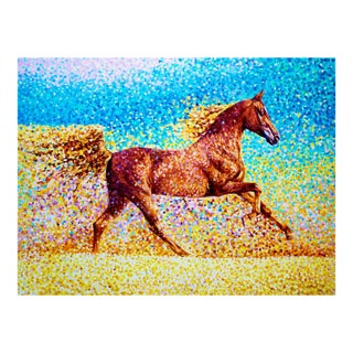 Artist Andrei Sitsko "Golden Sand Ii" Modern Original Painting For Sale