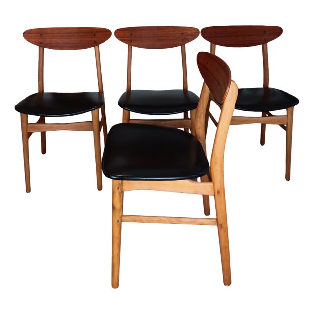 Vintage Scandinavian Chairs, 1960s, Set of 4 For Sale