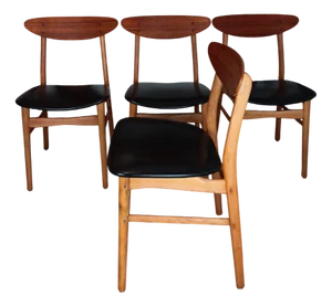 Vintage Scandinavian Chairs, 1960s, Set of 4