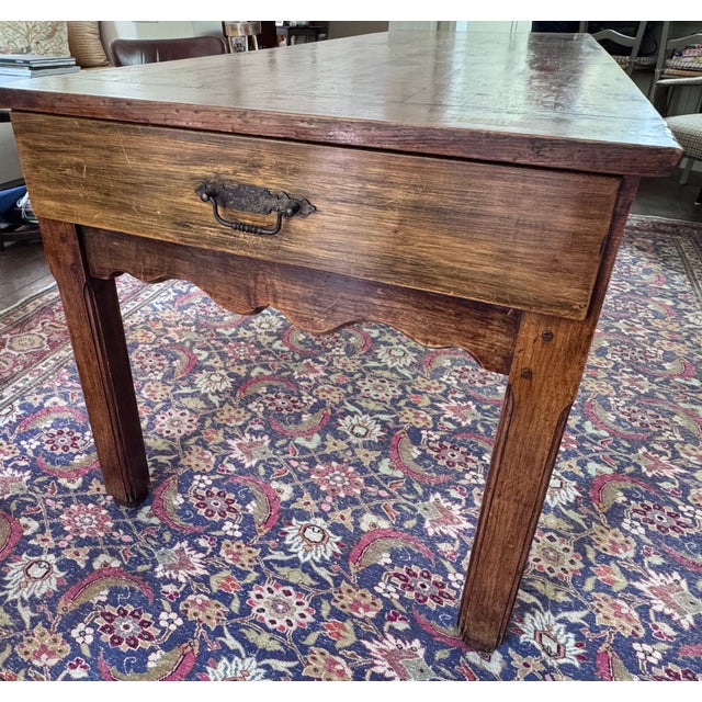 Farmhouse 19th Century European Farmhouse Worktable/Refectory Table With 3 Drawers For Sale - Image 3 of 15