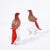Pair of Mid-Century Vermillion Murano Glass Dove Sculptures With 24k Gold Flecks For Sale - Image 12 of 12