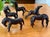 Wood Vintage Carved Dark Wood Horse Figurines, Set of 5 Miniatures For Sale - Image 7 of 9