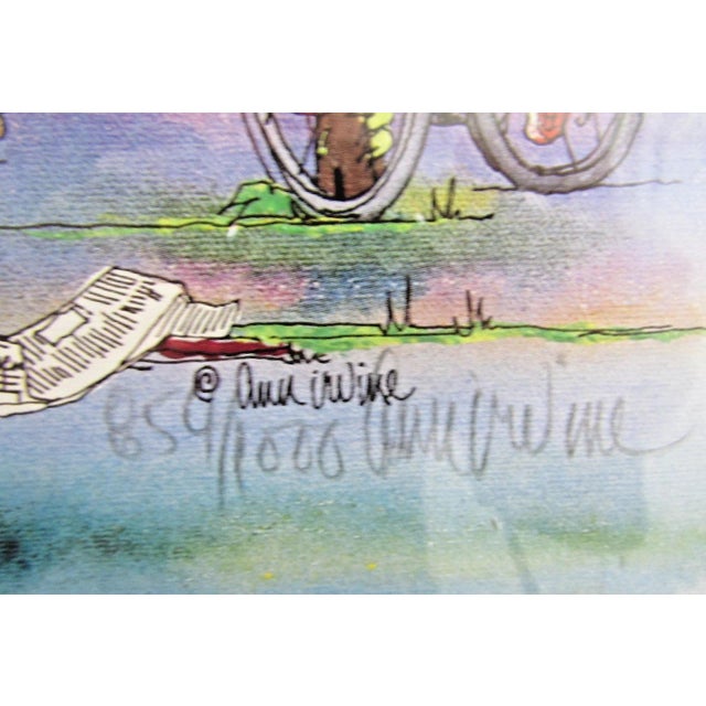 American American Artist Ann Irvine Framed Key West House Lithograph 859/1000 For Sale - Image 3 of 8