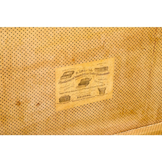 Antique Leather Stage Coach Traveling Trunk For Sale - Image 16 of 16