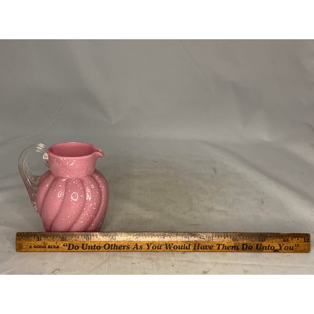 Pink 19th Century Vasa Murrhina Pink Spangle Glass Cream Jug For Sale - Image 8 of 9