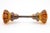 Traditional Pair of Vintage Fluted Amber Glass Door Knobs For Sale - Image 3 of 5