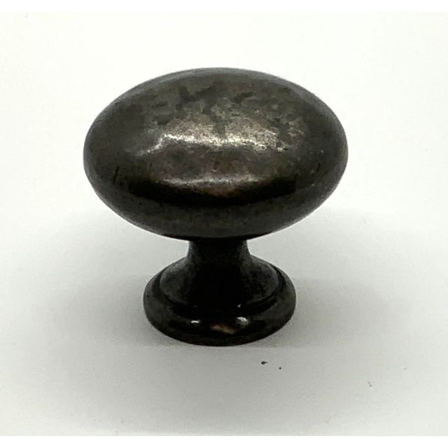 2010s Drexel Heritage Round Hammered Knob in Pewter For Sale - Image 5 of 5