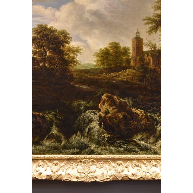 After Jacob Van Ruisdael, Landscape with Wood, 1670, Oil on Canvas, Framed For Sale - Image 4 of 18