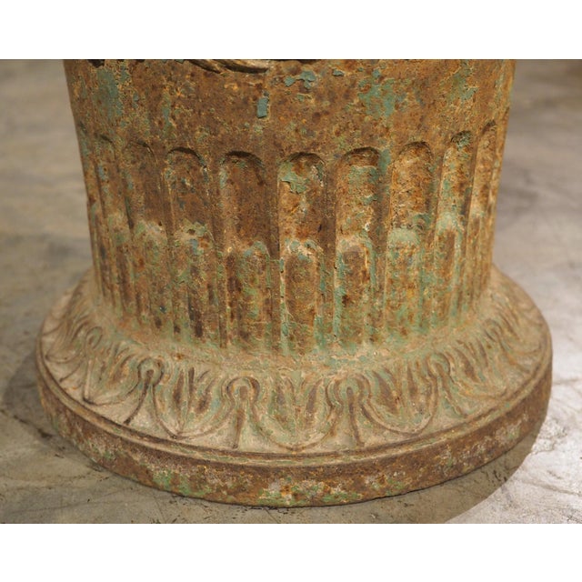 Brown Pair of Charles X French Cast Iron Jardiniere Pots From the Early 1800s For Sale - Image 8 of 18