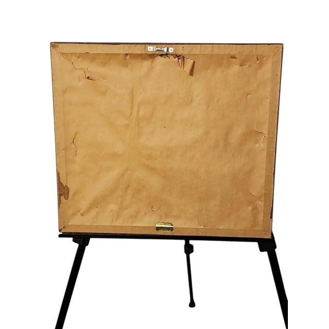 Artist Proof Signed Framed Bridge Woodcut For Sale - Image 4 of 5