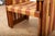 Viennese Armchair in Wooden Construction and Upholstered with Beige Red Linen Bands For Sale - Image 6 of 15