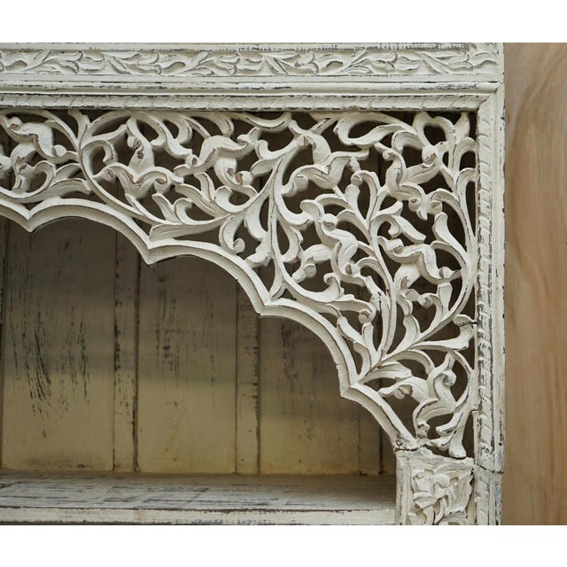 Anglo Indian Hardwood Carved Open Bookcase, 1900s For Sale - Image 11 of 17