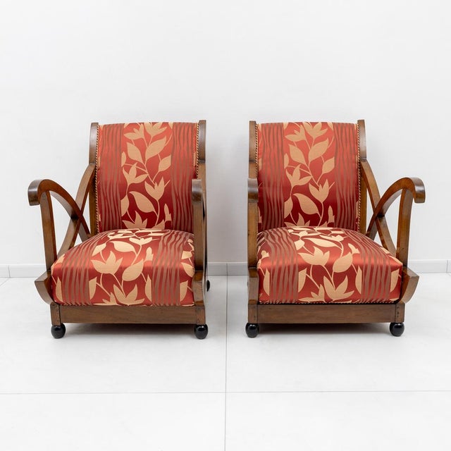 Art Deco Italian Armchairs attributed to Maurizio Tempestini, 1940s, Set of 2 For Sale - Image 4 of 10