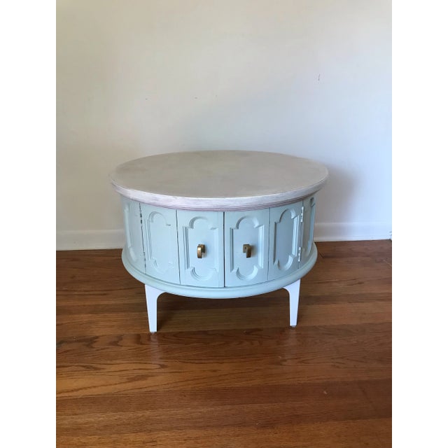 Wood Vintage Octagonal Coffee Table For Sale - Image 7 of 9