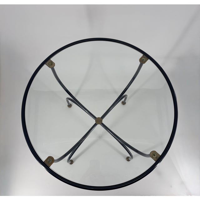 Blue Set of Postmodern Glass Garden Furniture with Chairs and Table, 1980s, Set of 3 For Sale - Image 8 of 18
