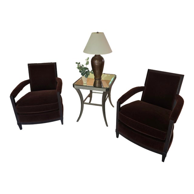 Donghia Panama Fauteuil Chairs (2) For Sale