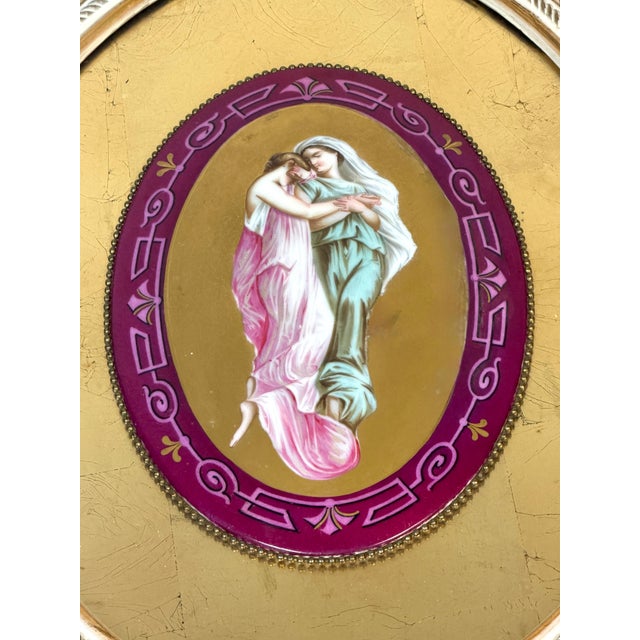Yellow Pair Old Paris Porcelain Allegorical Plaques Depicting Joys and Sorrows of Love For Sale - Image 8 of 14