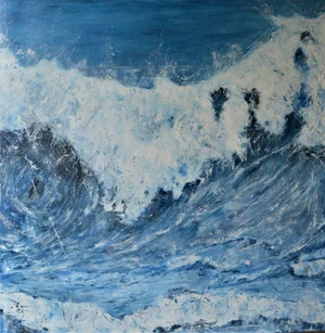 "Power" Contemporary Seascape Oil Painting by Penny Rumble