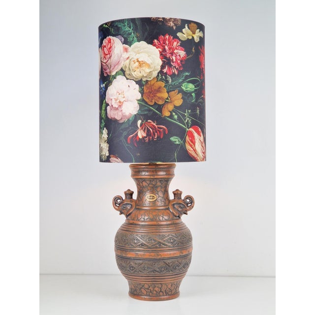 Vintage Fat Lava Ceramic Floor Lamp from Jasba, West-Germany, 1970s For Sale - Image 9 of 9