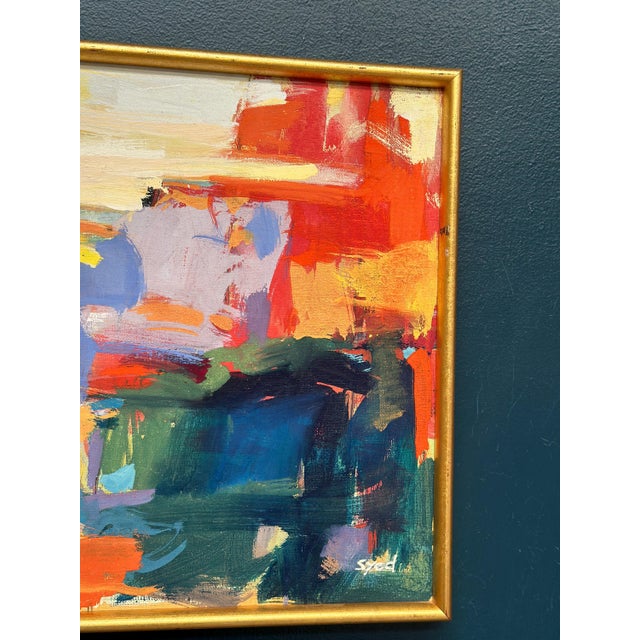 Mid 20th Century Ubaid Syed, Abstract, 1950s, Oil on Canvas, Framed For Sale - Image 5 of 18